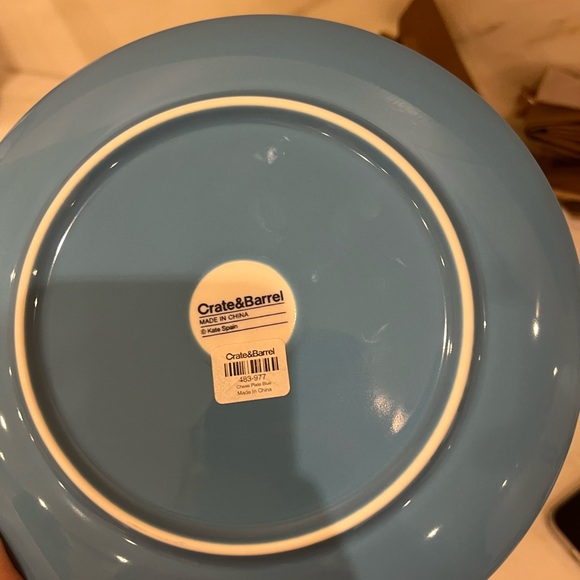 Blue Crate & Barrel Kate Spain Chase Luncheon Salad / Dessert 8.5 Inch Plates - Picture 3 of 5